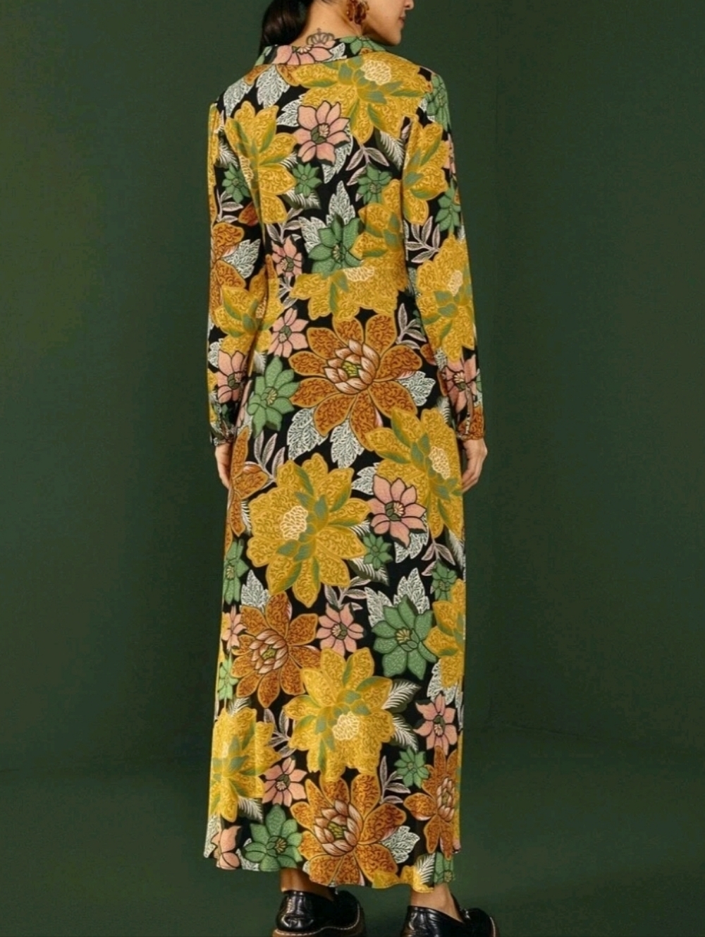 NWT FARM RIO | $220 Black Garden Maxi Dress - Picture 8 of 9